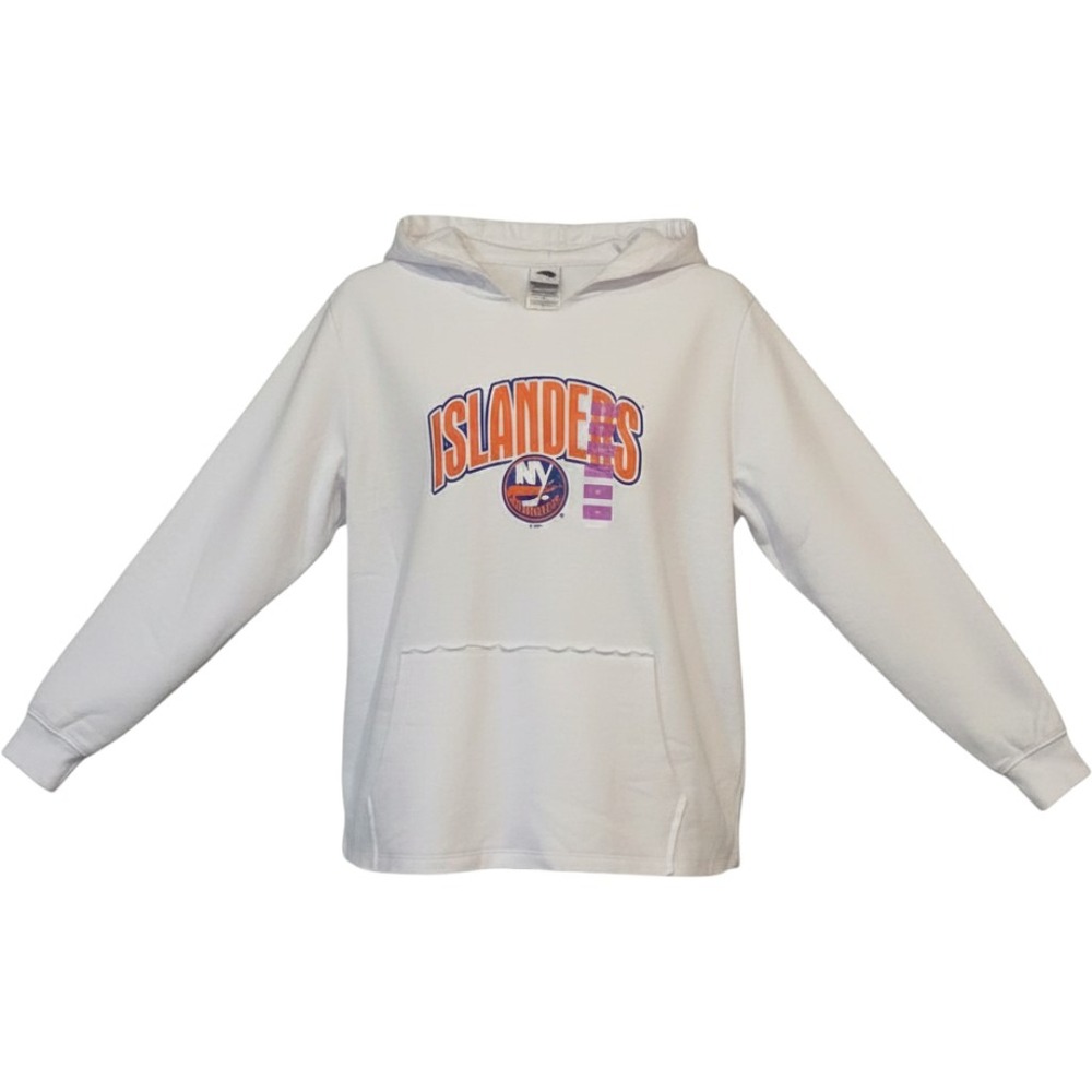NHL New York Islanders Hoodie Women 2XL White New Graphic Long Sleeve Sweatshirt